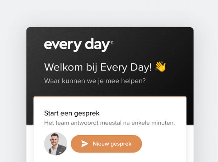 Welkom! Begin een chat door hieronder op "Start een gesprek" te klikken.