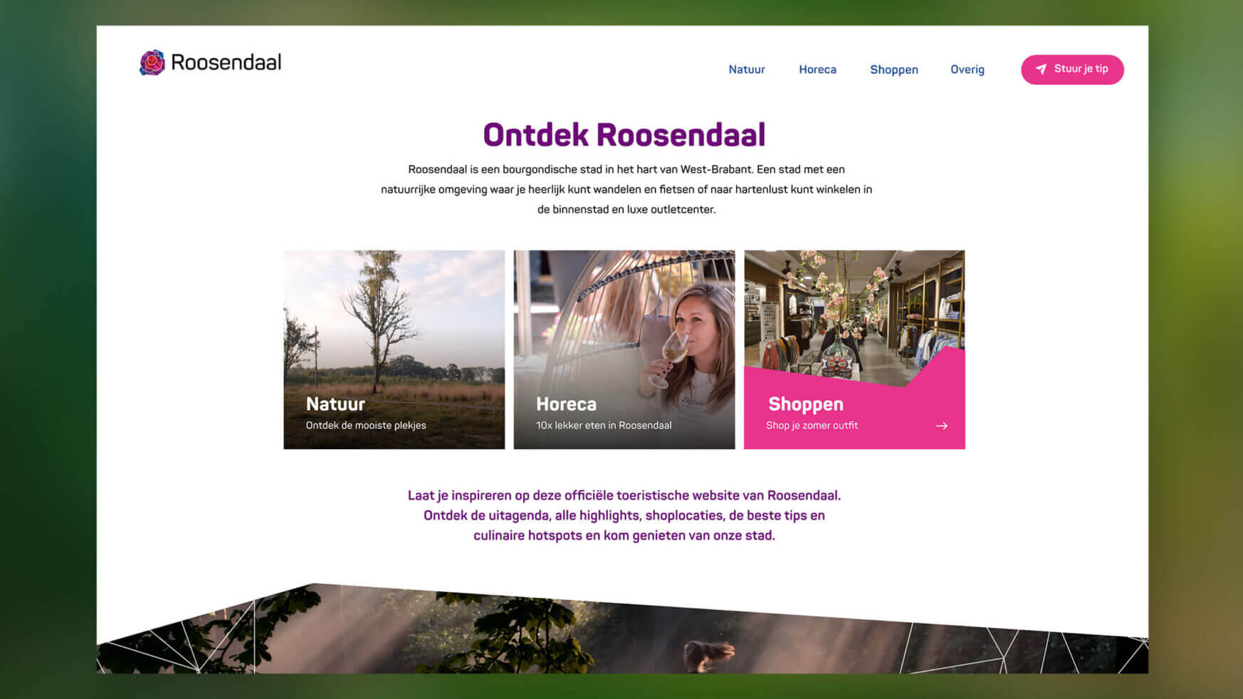 Ontdek Roosendaal: natuur, restaurants en winkels met schilderachtige uitzichten en faciliteiten.