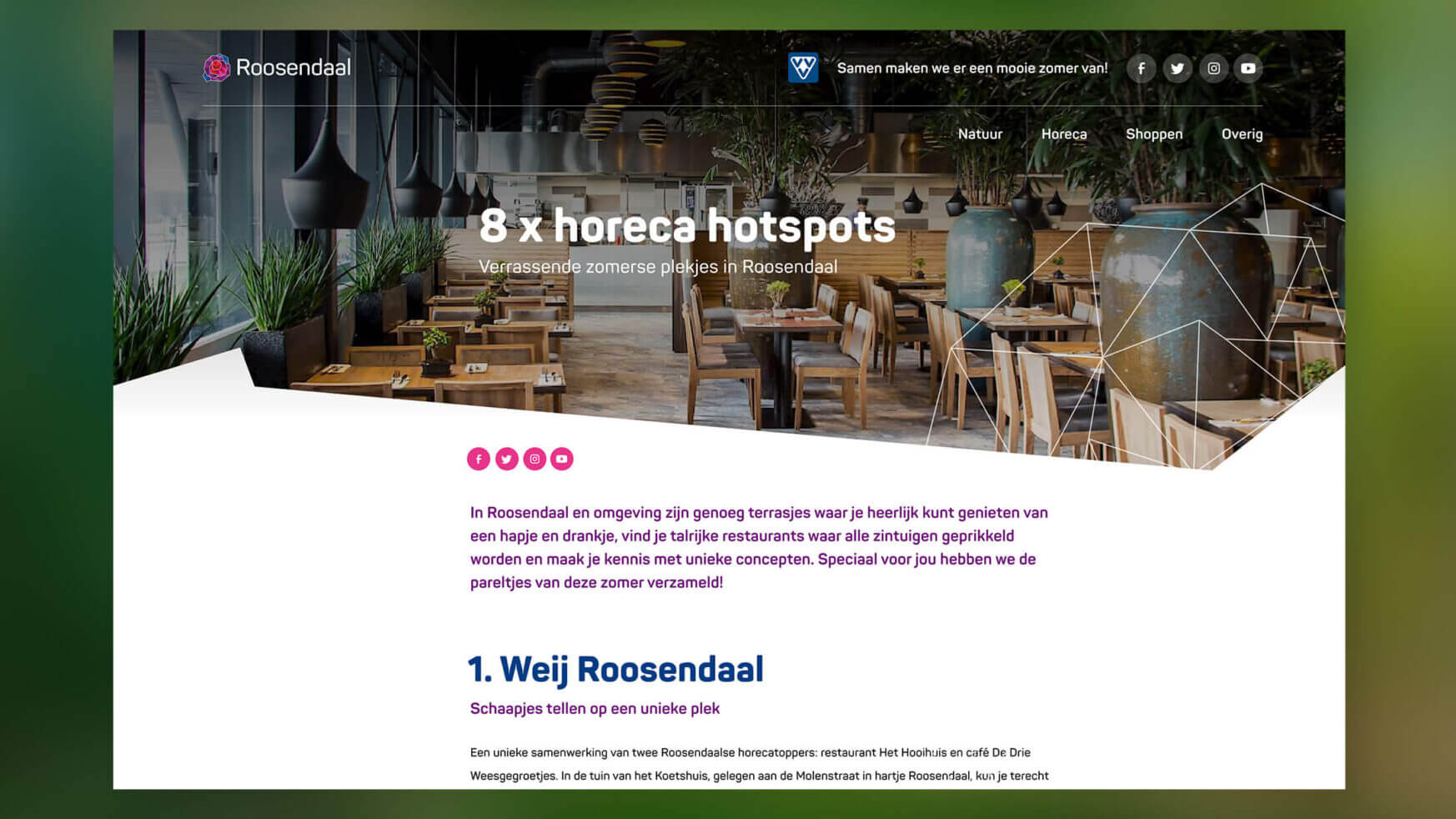 Ontdek trendy restaurants in Roosendaal: bekijk chique restaurantinterieurs en de beste horeca hotspots op onze website!.
