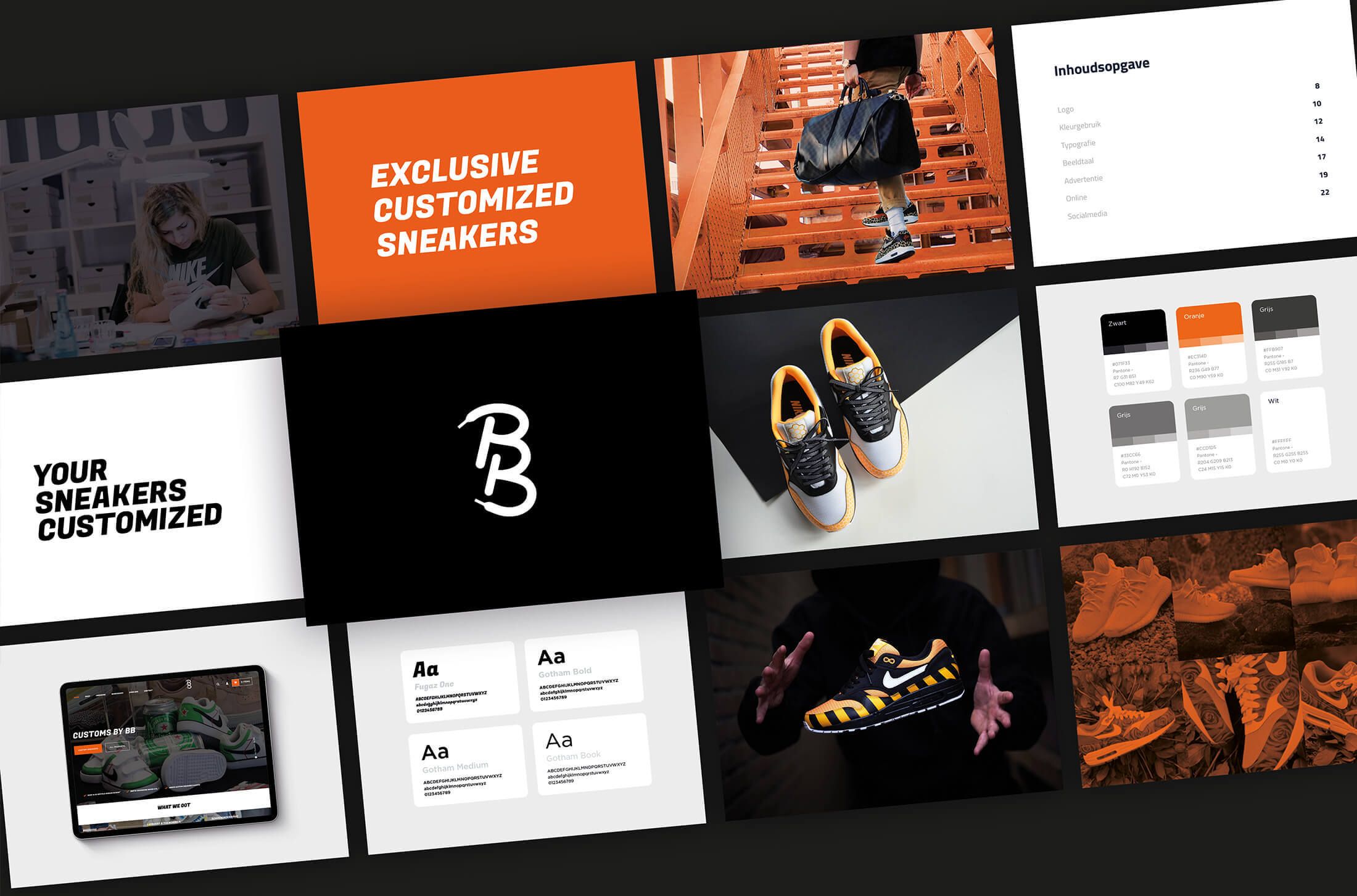 Showcase "Customs by BB": Unieke sneakers met exclusieve designs en een persoonlijke touch.