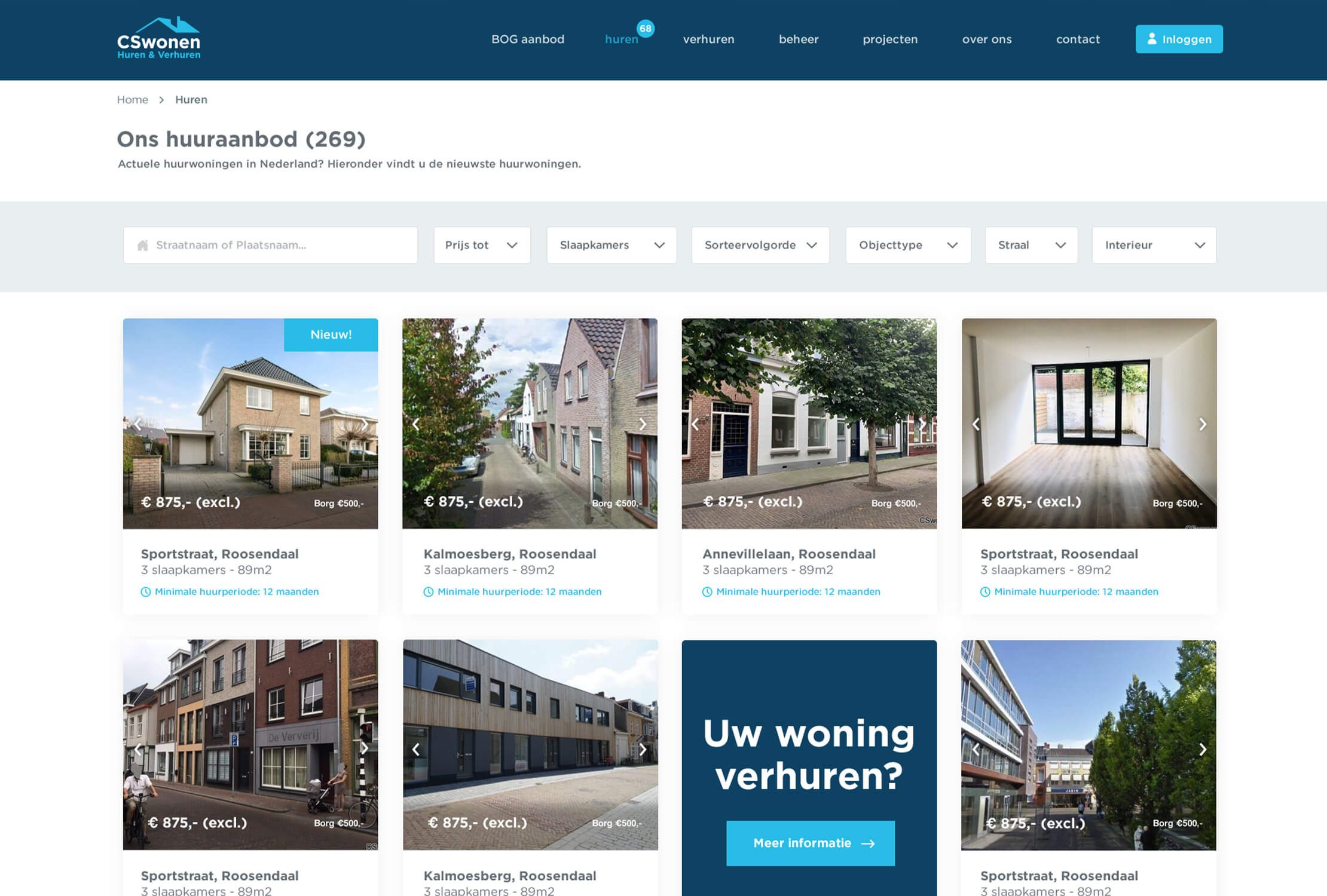 Bezoek de site van CS Wonen voor zorgvuldig geselecteerde huurwoningen met schitterende foto's en gedetailleerde informatie.