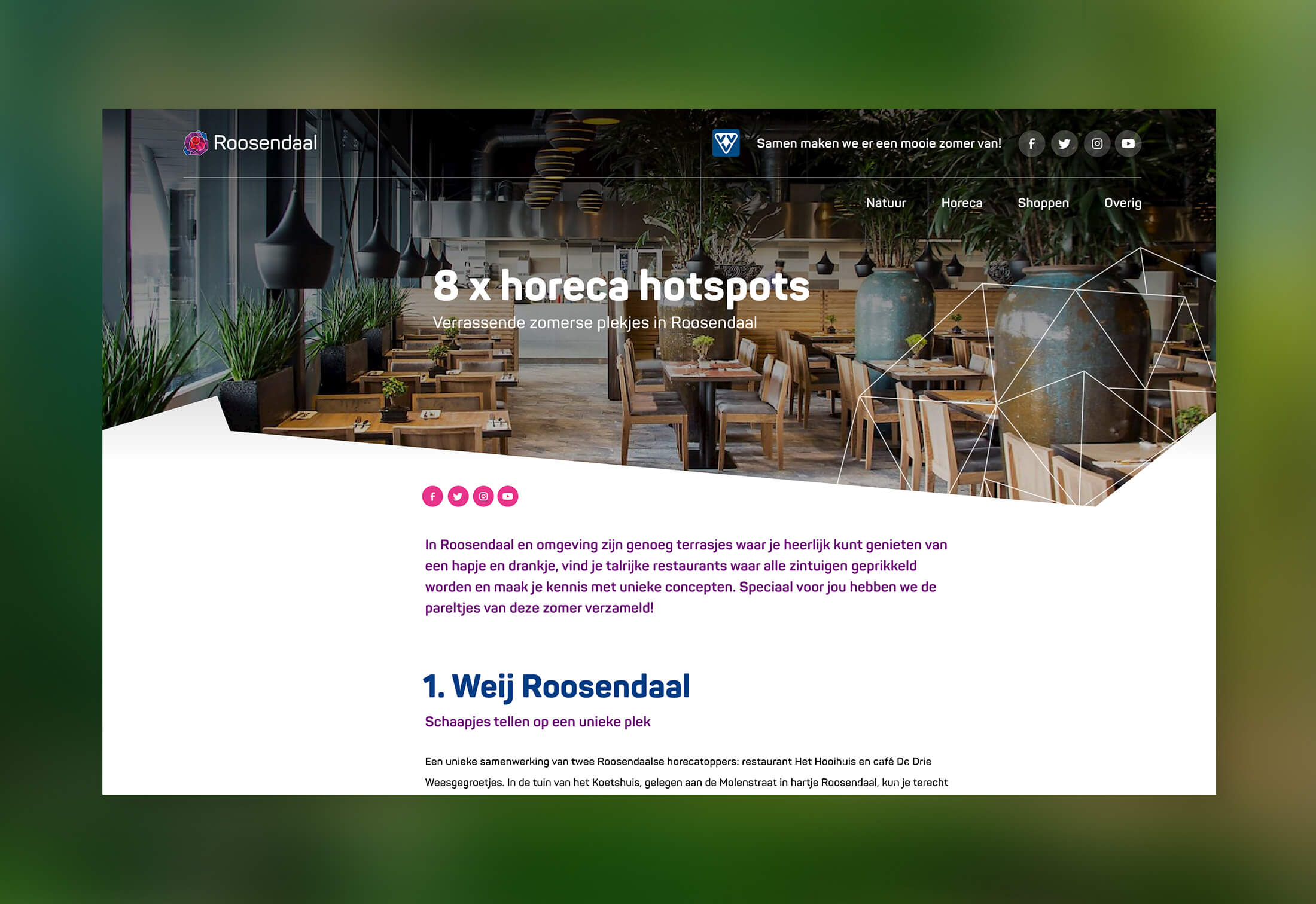 Ontdek trendy restaurants in Roosendaal: bekijk chique restaurantinterieurs en de beste horeca hotspots op onze website!.