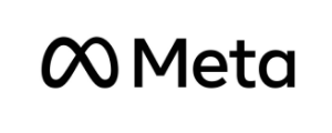 Meta-logo: zwart, met een gestileerd oneindigheidssymbool naast het woord "Meta.