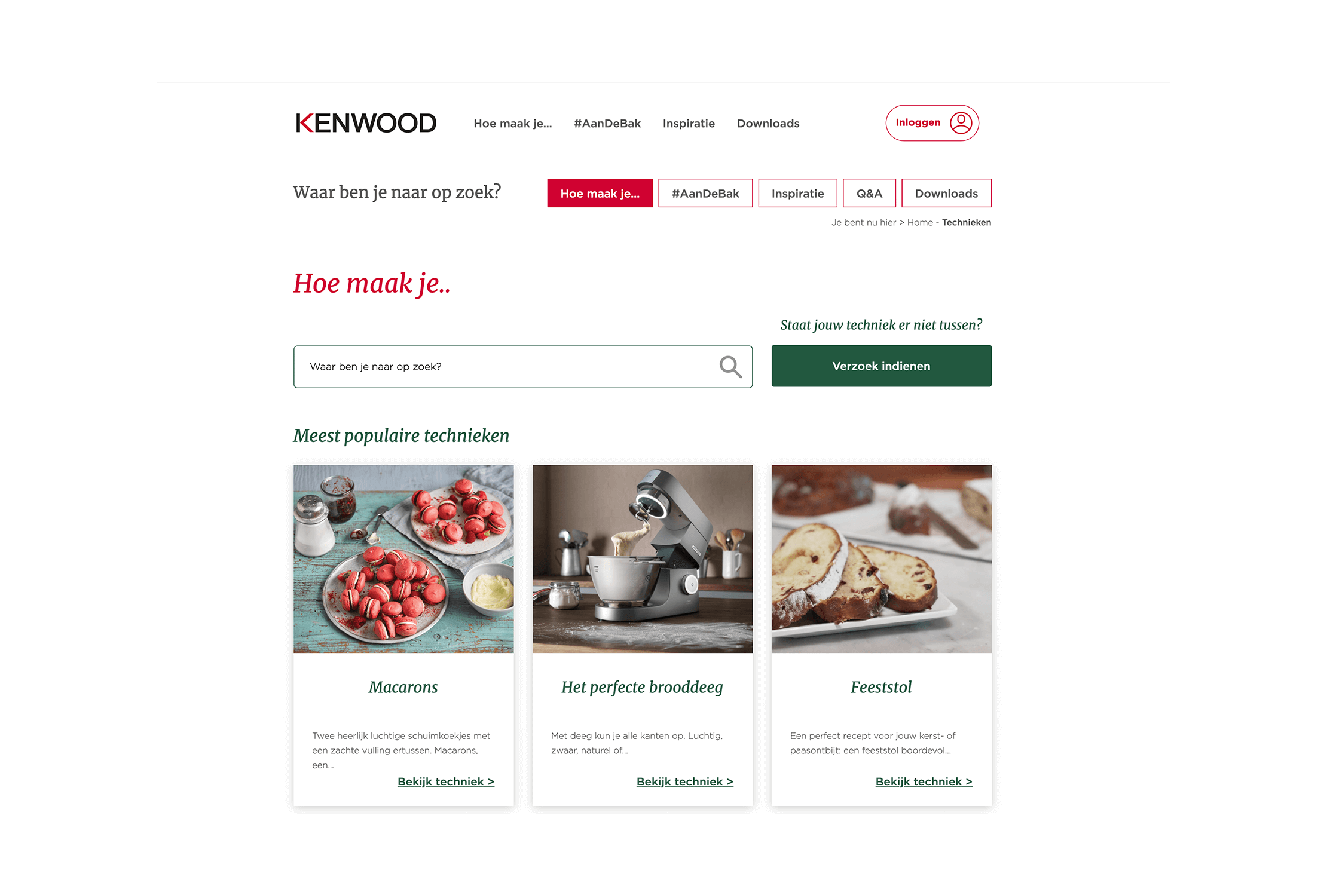 Kenwood geeft baktips met afbeeldingen van macarons, brood en cake.