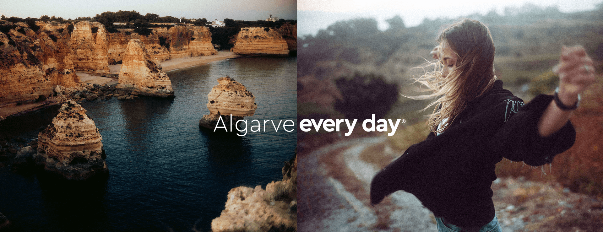 Zonsondergangsfeer aan de winderige kust van de Algarve: perfect dagelijks genot. #AlgarveEveryDay.